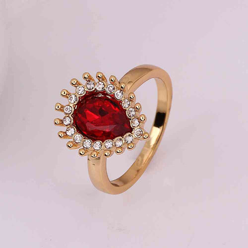 jewerly anillos 18K GP red eye 18k color party wedding rings girl Jewelry Rings561 ELY