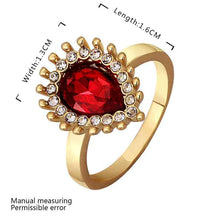 jewerly anillos 18K GP red eye 18k color party wedding rings girl Jewelry Rings561 ELY
