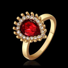 jewerly anillos 18K GP red eye 18k color party wedding rings girl Jewelry Rings561 ELY