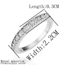 jewerly anillos 18K GP tiny crystal Platinum Plated party wedding rings girl Jewelry Rings157 ELY
