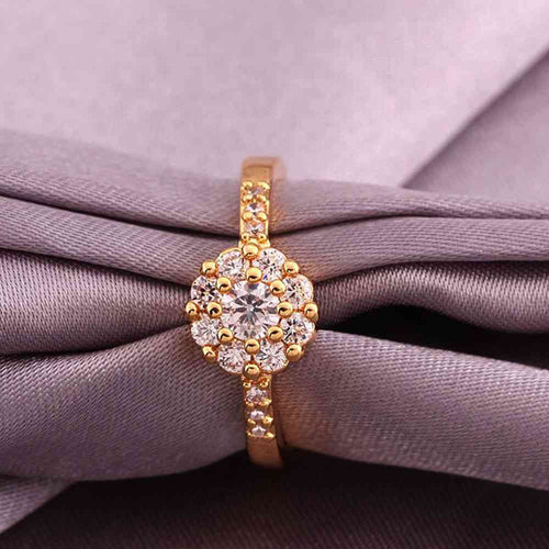 jewerly anillos 18K GP small flower 18k color party wedding rings girl Jewelry Rings587 ELY