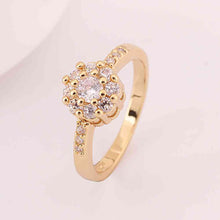 jewerly anillos 18K GP small flower 18k color party wedding rings girl Jewelry Rings587 ELY
