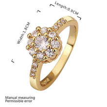 jewerly anillos 18K GP small flower 18k color party wedding rings girl Jewelry Rings587 ELY