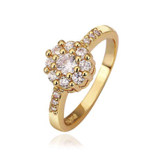 jewerly anillos 18K GP small flower 18k color party wedding rings girl Jewelry Rings587 ELY