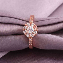 jewerly anillos 18K GP small flower rose color party wedding rings girl Jewelry Rings586 ELY