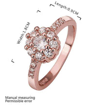 jewerly anillos 18K GP small flower rose color party wedding rings girl Jewelry Rings586 ELY