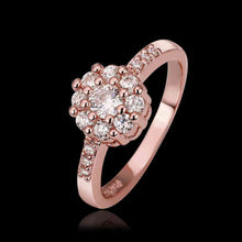 jewerly anillos 18K GP small flower rose color party wedding rings girl Jewelry Rings586 ELY