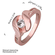jewerly anillos 18K GP sssd rose color party wedding rings girl Jewelry Rings57 ELY
