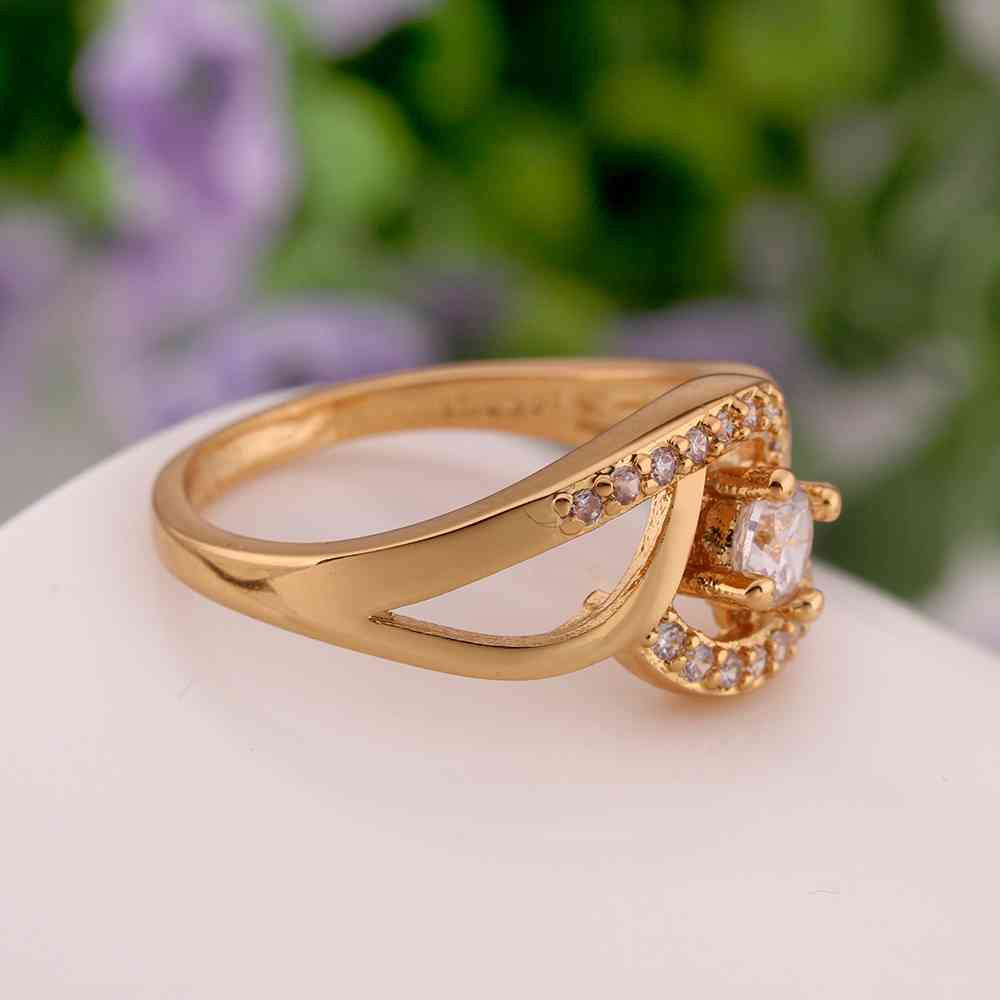 jewerly anillos 18K GP strange shape 18k color party wedding rings girl Jewelry Rings593 ELY