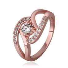 jewerly anillos 18K GP strange shape rose color party wedding rings girl Jewelry Rings592 ELY
