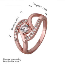 jewerly anillos 18K GP strange shape rose color party wedding rings girl Jewelry Rings592 ELY