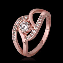 jewerly anillos 18K GP strange shape rose color party wedding rings girl Jewelry Rings592 ELY