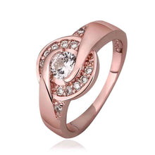 jewerly anillos 18K GP time zone rose color party wedding rings girl Jewelry Rings58 ELY