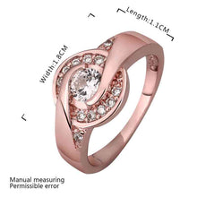 jewerly anillos 18K GP time zone rose color party wedding rings girl Jewelry Rings58 ELY