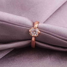 jewerly anillos 18K GP uuuk rose color party wedding rings girl Jewelry Rings6 8 ELY