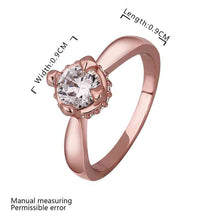 jewerly anillos 18K GP uuuk rose color party wedding rings girl Jewelry Rings6 8 ELY