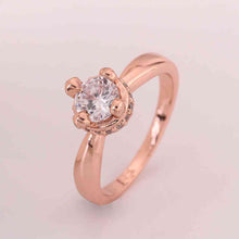 jewerly anillos 18K GP uuuk rose color party wedding rings girl Jewelry Rings6 8 ELY