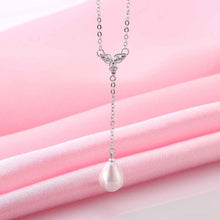 platinum plated necklaces simulated pearl beads statement collares women necklaceNPLN 1 ELY