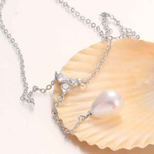 platinum plated necklaces simulated pearl beads statement collares women necklaceNPLN 1 ELY