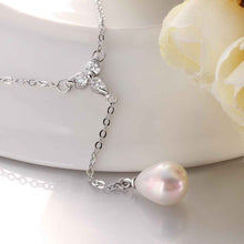 platinum plated necklaces simulated pearl beads statement collares women necklaceNPLN 1 ELY