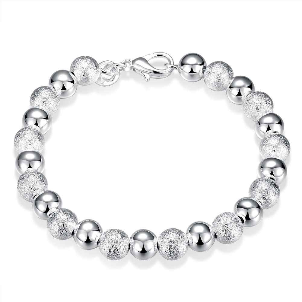 silver plated jewelry bracelet fine beads bracelet ELY
