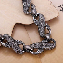 silver plated jewelry bracelet fine chinese dragon bracelet 7 ELY