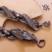silver plated jewelry bracelet fine chinese dragon bracelet 7 ELY