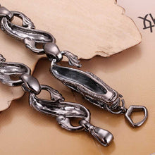 silver plated jewelry bracelet fine chinese dragon bracelet 7 ELY