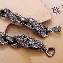 silver plated jewelry bracelet fine chinese dragon bracelet 7 ELY