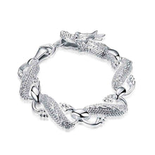 silver plated jewelry bracelet fine white dragon bracelet 36 ELY