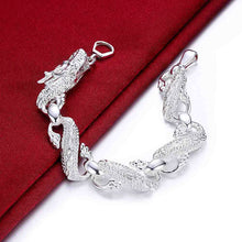 silver plated jewelry bracelet fine white dragon bracelet 36 ELY