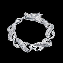 silver plated jewelry bracelet fine white dragon bracelet 36 ELY