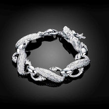 silver plated jewelry bracelet fine white dragon bracelet 36 ELY