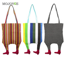 Funny Canvas Women Bag Contrast Color Stripe Shoulder Bags Handbags Women Famous Brands Bolsa Feminina Cutch Tote Bag sac a main ELY