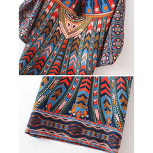 Geometric Retro Women Europe Chiffon Dress Loose Kimono Vestido De Festa Vintage Women Dress 1STL ELY