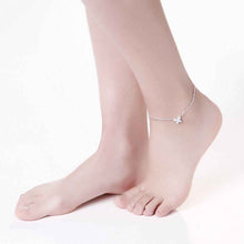 Girls Silver plated jewelry Insets small butterfly anklet bracelets bangles leg SMTA 8 ELY