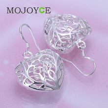 Gold Plated Hearts Earrings Wedding Dangle Earrings for Women ELY