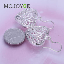 Gold Plated Hearts Earrings Wedding Dangle Earrings for Women ELY