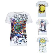 Women Short Sleeve Vintage Printed T Shirt Casual Loose Tee Cartoon Print T Shirt Women Blusa Crop Top 1STL ELY