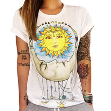 Women Short Sleeve Vintage Printed T Shirt Casual Loose Tee Cartoon Print T Shirt Women Blusa Crop Top 1STL ELY