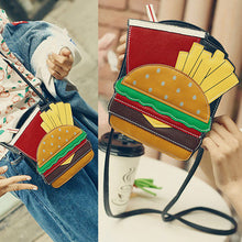 Hamburger Design Women Bag Women Leather Handbag Women Messenger Bags 3D Fast Food Crossbody Shoulder Handbag Bolsa Feminina ELY