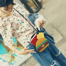 Hamburger Design Women Bag Women Leather Handbag Women Messenger Bags 3D Fast Food Crossbody Shoulder Handbag Bolsa Feminina ELY