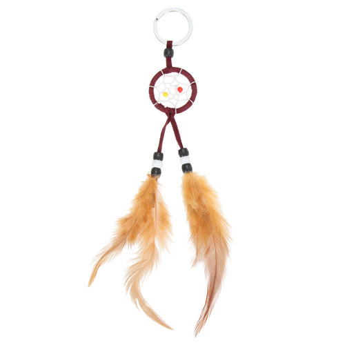 Handmade Dream Catcher Net With feathers Hanging Keychain Decoration 1STL ELY