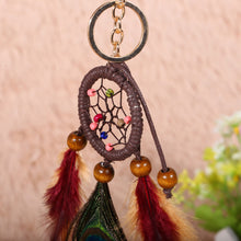 Handmade Dreamcatcher Feathers Car Wall Gift Keychain Dream Catcher Key Rings 1STL ELY