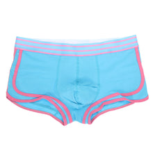 Blue Men's Sexy Boxer Shorts Thong Underwear Pouch Trunks Underpants Body Sculpting Breathable Boxer ELY