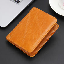 Leather Short Men Retro Matte Wallets Card MatteLeather Men's Wallet Short Card Holders Purse for Men ELY