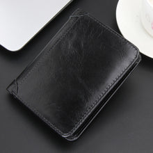 Leather Short Men Retro Matte Wallets Card MatteLeather Men's Wallet Short Card Holders Purse for Men ELY