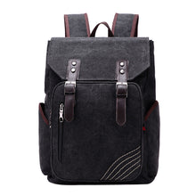 Men Backpack Large Capacity Zipper Solid Color Men's Travel Bags Canvas Bag Mochila Bolsa School Bags ELY