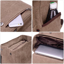 Men Backpack Large Capacity Zipper Solid Color Men's Travel Bags Canvas Bag Mochila Bolsa School Bags ELY