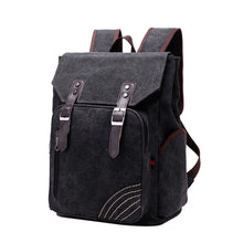 Men Backpack Large Capacity Zipper Solid Color Men's Travel Bags Canvas Bag Mochila Bolsa School Bags ELY